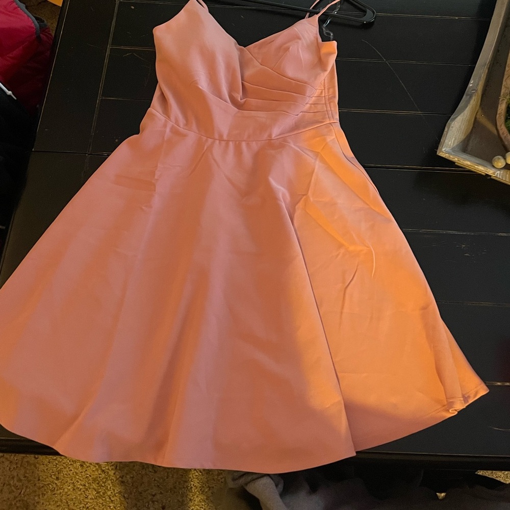Pink spaghetti strap dress